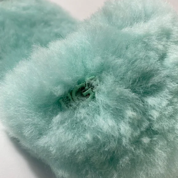 UGG Fluff Slide II Sheepskin Pale Emerald Slide Slipper - Picture 5 of 8